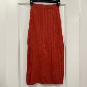 Free People Women's Rust Sweater Skirt